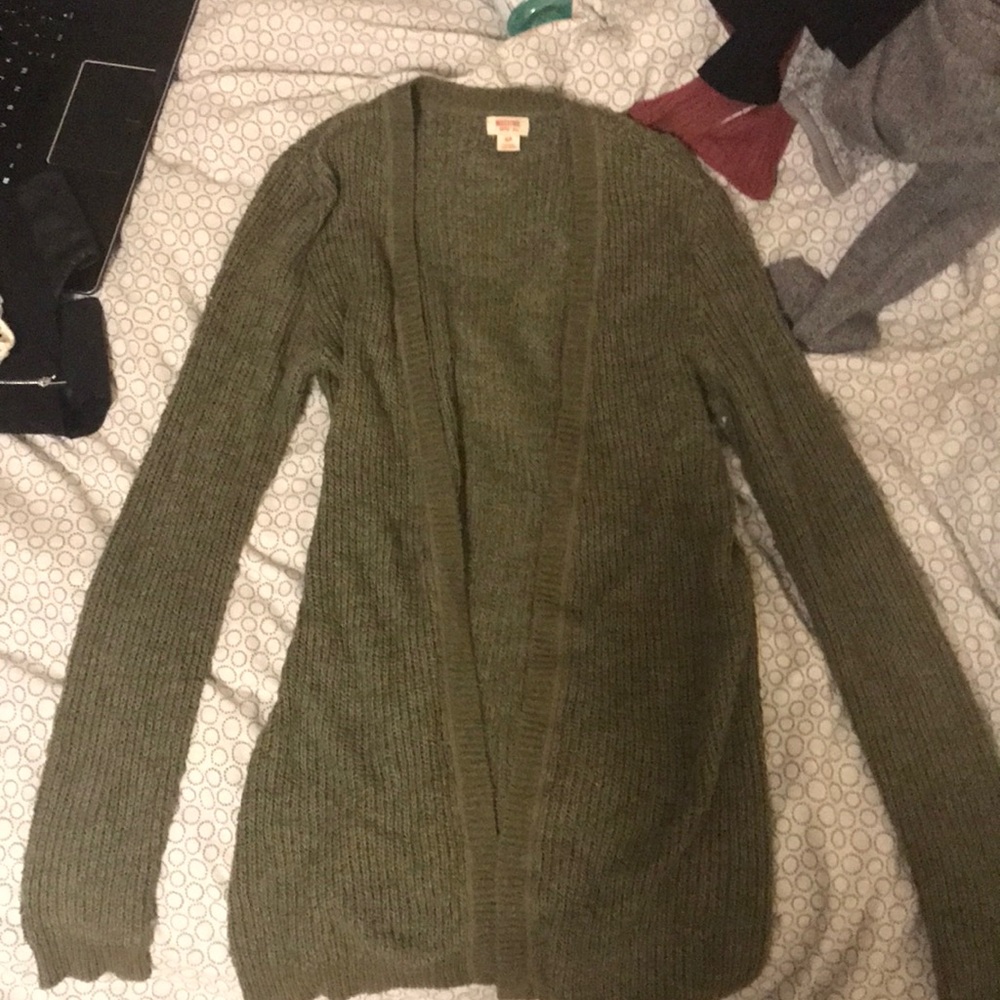Olive green cardigan